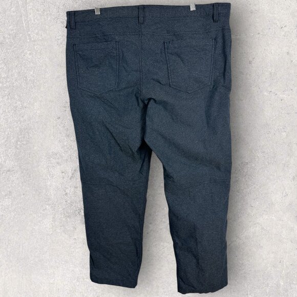 Lululemon Mens ABC Pants Tech Canvas Blue Size 40 Style LM5608S Trousers Denim - Picture 5 of 16